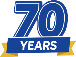 70 years badge